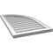 Ekena Millwork Quarter Round Top Right Surface Mount PVC Gable Vent w/ 2"W x 2"P Brickmould Sill Frame, 20"W x 34"H GVPQR20X3403SN - alternate 2
